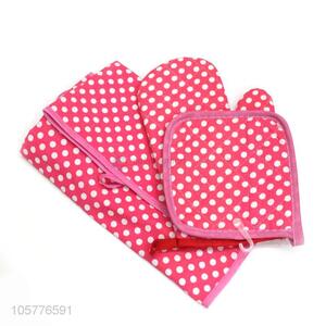 Bottom price kitchen accessories heat resistant oven mitt and pad