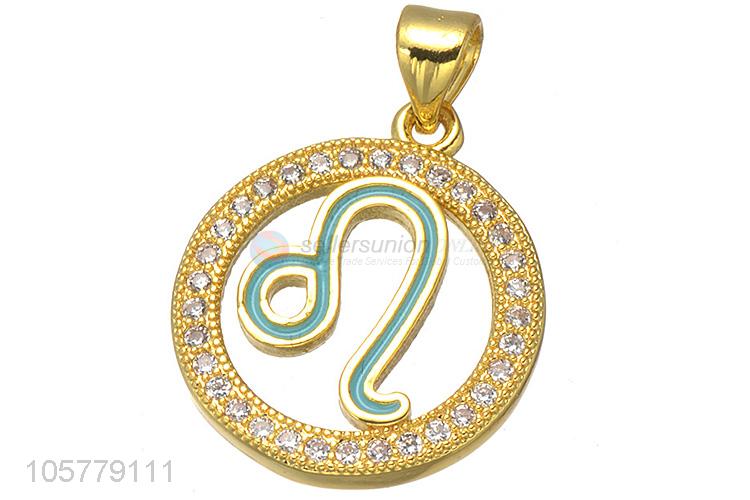 Wholesale Constellation Symbol Copper Necklace Pendant For Women