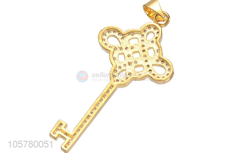 Wholesale Chinese Style Key Shape Inlay Zircon Pendant Fashion Accessories