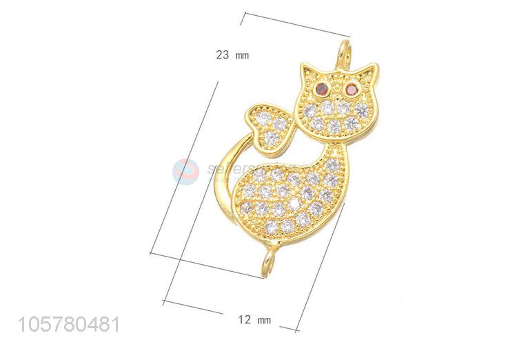 Fashion Cute Cat Shape Inlay Zircon Jewelry Accessories