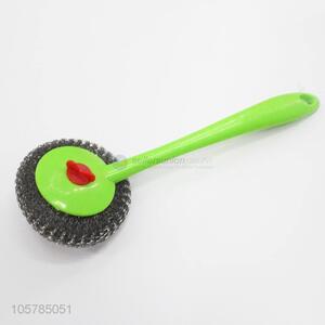 Wholesale Price Kitchen Plastic Pot Brush with Steel Wire Ball