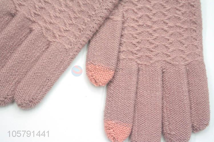 Wholesale Flower Design Touchscreen Glove For Ladies