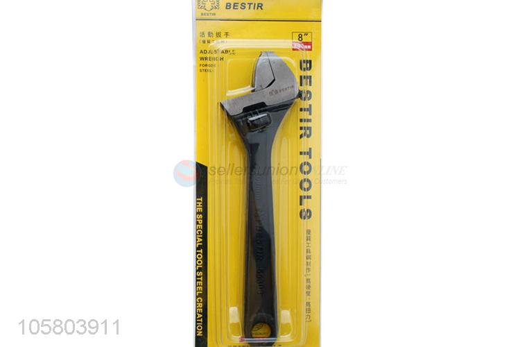 High quality adjustable wrench black finish with scale