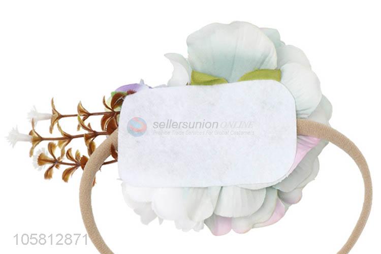 Custom Colorful Handmade Big Peony Hair Band For Baby Gift