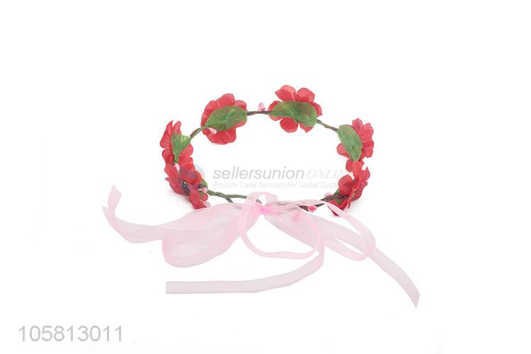 Wholesale Beautiful Simulation Flower Holiday Garland Hair Band