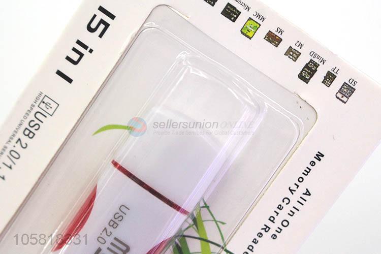 Top Quality Plastic Usb2.0 Multipurpose Memory Card Reader