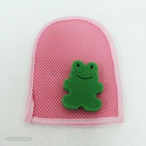 Low Price Cute Bath Gloves with Sponge Block