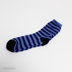 Black and blue stripes men winter warm socks
