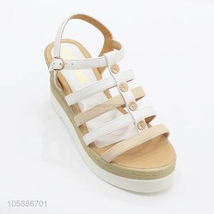 Hot selling stylish summer outdoor slope heel women sandals