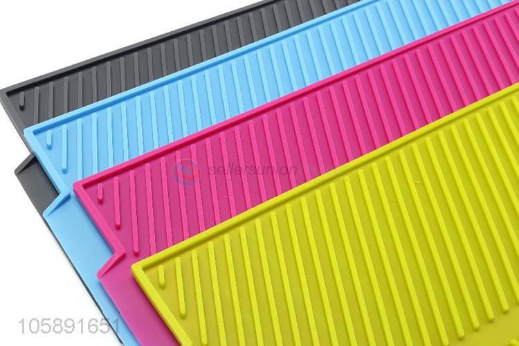 Wholesale unique design kitchen silicone water filter mat dish drying mat