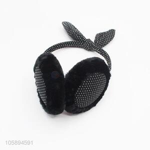 Cheap and High Quality Wave Point Bow Winter Warm Woman Earmuffs