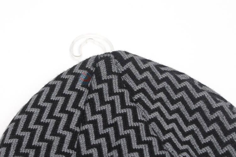 Good Quality Plush Lining Knitted Beanie Cap For Man