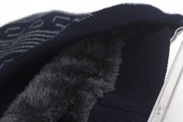 Fashion Style Winter Knitted Beanie Plush Warm Cap