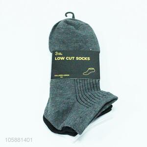 Bottom price 3pairs men low cut socks
