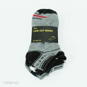 Competitive price 3pairs men low cut socks