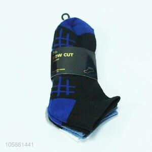 Superior quality 3pairs men terry low cut socks