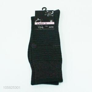 Black knitting winter warm long socks for men
