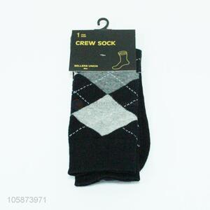 Best sale rhombus pattern men's winter socks