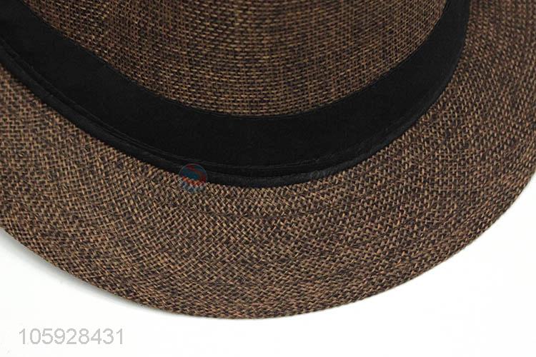 Chinese summer wholesale breathable fedora polyester hat with belt