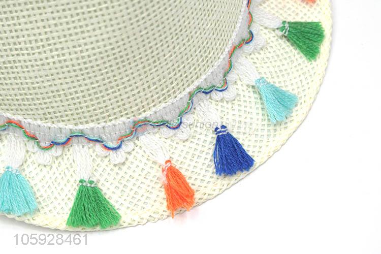 Wholesale trilby hat solid color recycled paper straw hats