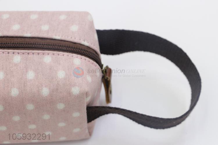 Factory Direct High Quality Dot Pattern Pen Bag Cosmetic Makeup Travel Bag