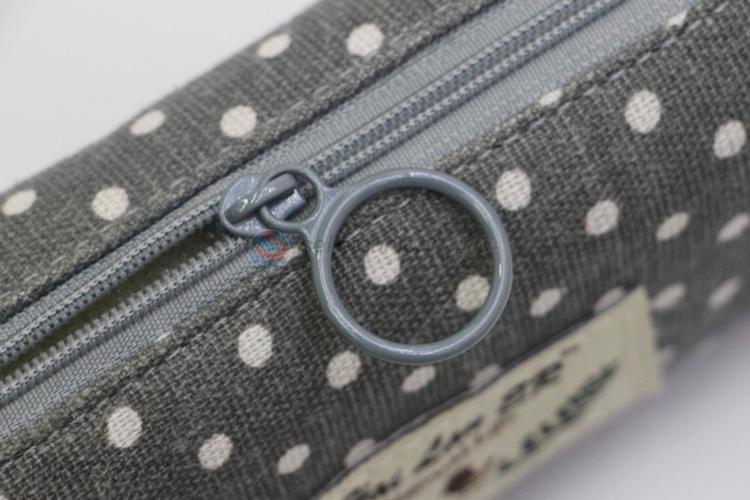 Utility and Durable Dot Pattern Cotton and Linen School Supplies Pen Bag