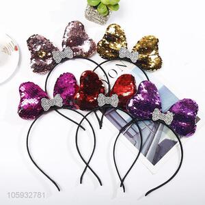 New Design Sequins Bowknot Hair Hoop Fashion Hair Clasp