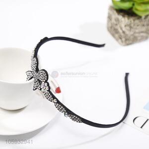 New Arrival Diamond Bowknot Hair Hoop Iron Hair Clasp