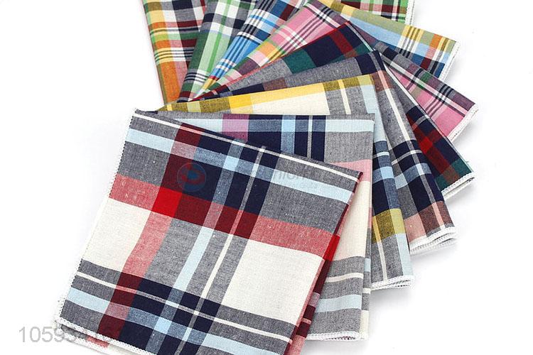 Custom Plaid Business Pocket Square Men Handkerchiefs