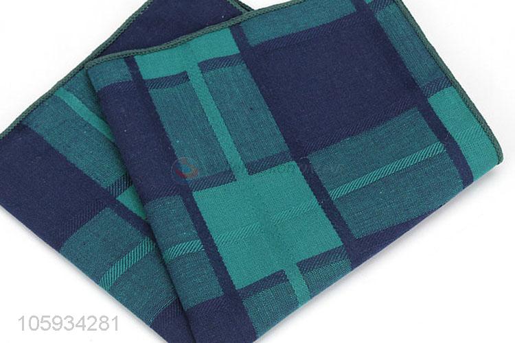 Fashion Plaid Men Handkerchief Suit Pocket Squares