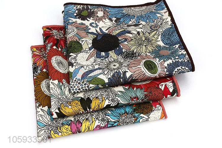 Custom Printed Cotton Pocket Handkerchief For Men