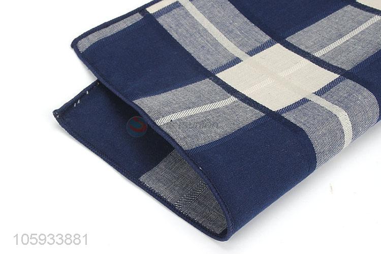 Wholesale Cotton Handkerchief Plaid Pocket Square