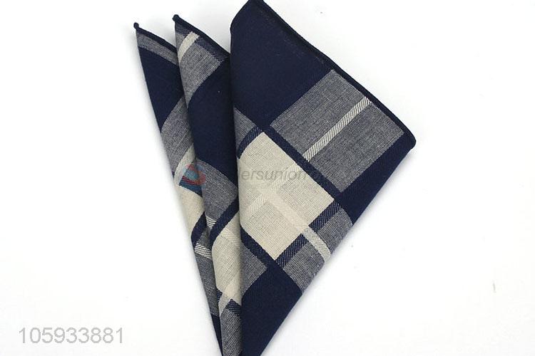 Wholesale Cotton Handkerchief Plaid Pocket Square