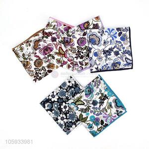 Color Printing Cotton Business Suit Pocket Squares For Man