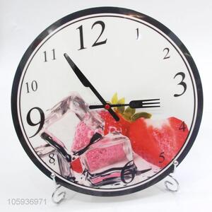 Hot Selling Ice Strawberry Pattern Wall Clock