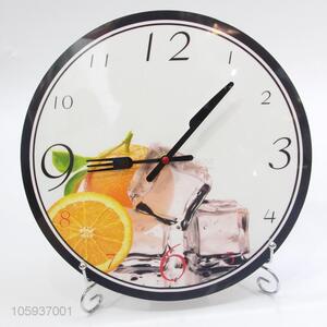 Best Price Fruit Pattern Household Round Hanging Clock