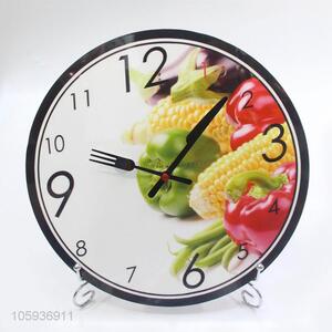 Fashion Vegetable Pattern Round Household Wall Clock