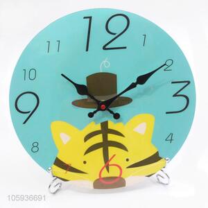 New Design Cartoon Tiger Pattern Round Wall Clock