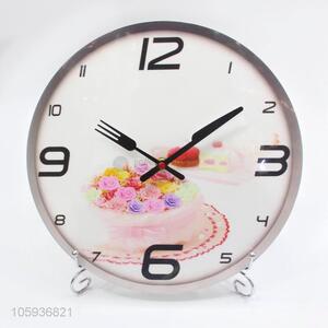 Best Price Cake Pattern Round Wall Clock