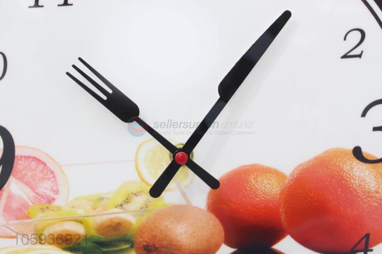 Newest Fruit Pattern Round Wall Clock For Household