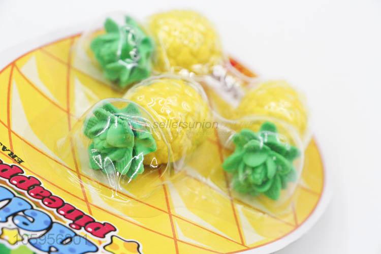 Unique design pineapple shape shape erasers creative fruit eraser