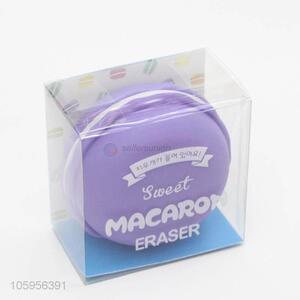 Unique design macarons shape erasers set for kids