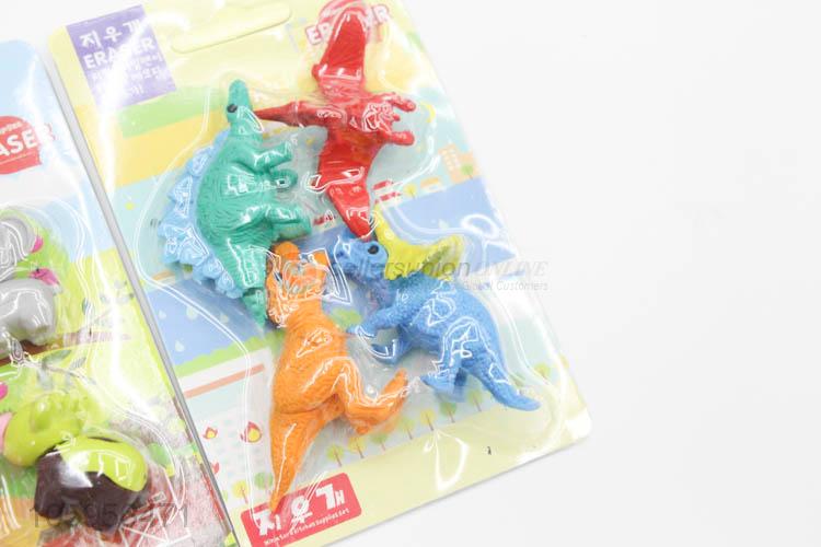 Hot selling custom cute novelty animal eraser set for kids