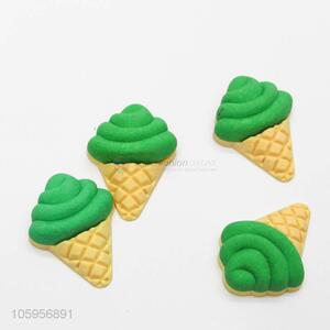 Wholesale new novelty ice-cream shape soft rubber 3d eraser