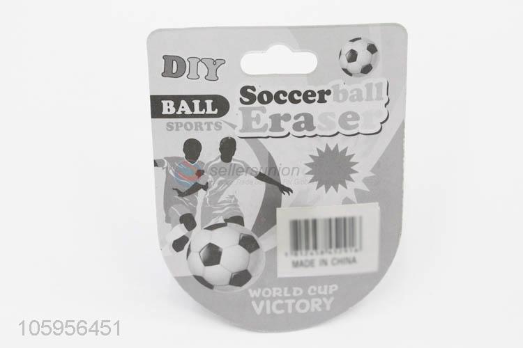 Top selling stationery products kids football shape eraser set