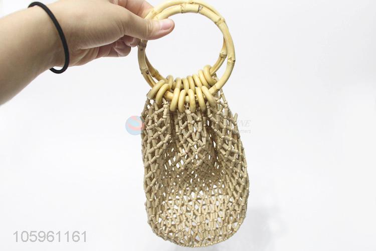 Unique Design Bamboo Woven Handbag For Women