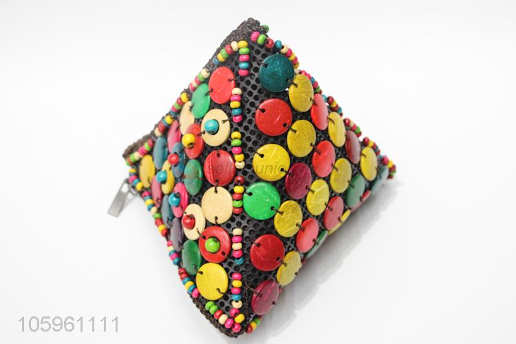 Wholesale Handmade Colorful Beads Triangle Handbag