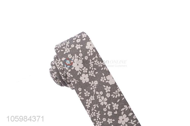 China maker men's skinny tie floral print necktie
