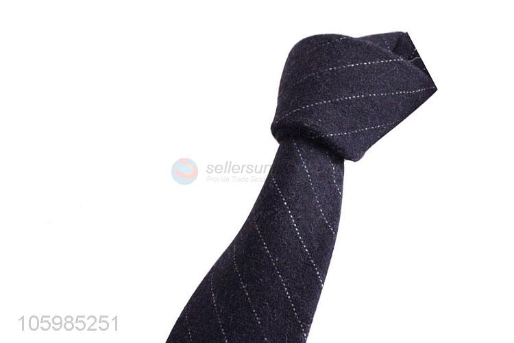 Best quality men ties diagonal stripe knitted wool necktie