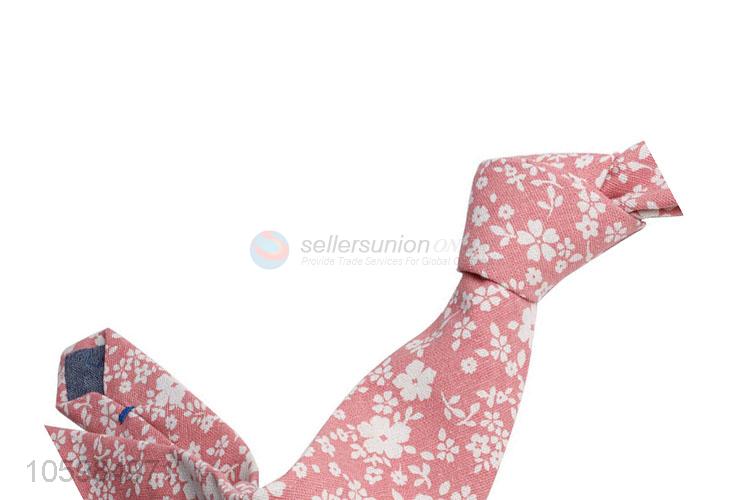 OEM factory men ties flower printed cotton necktie